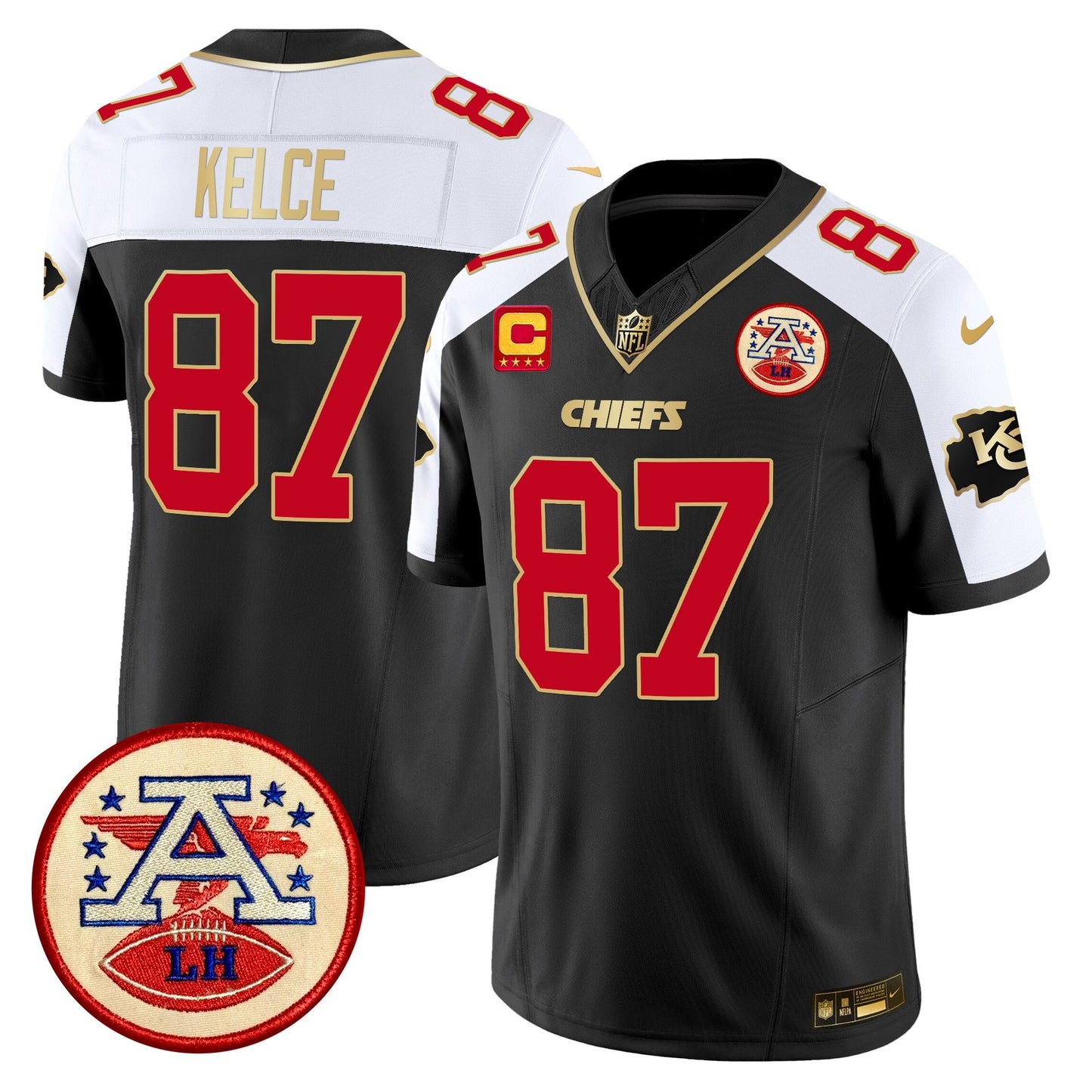 Chiefs 2024 Lamar Hunt Patch Vapor Limited Jersey - All Stitched