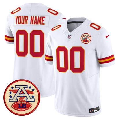 Chiefs 2024 Lamar Hunt Patch Vapor Limited Custom Jersey - All Stitched