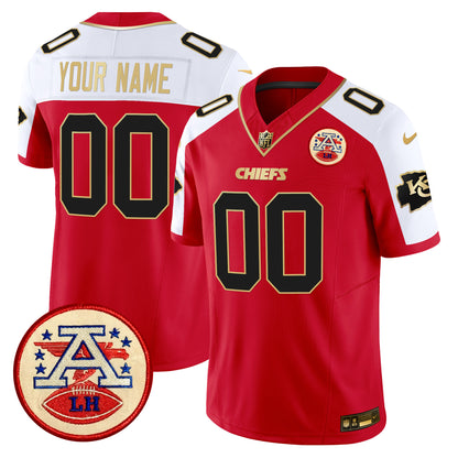 Chiefs 2024 Lamar Hunt Patch Vapor Limited Custom Jersey - All Stitched