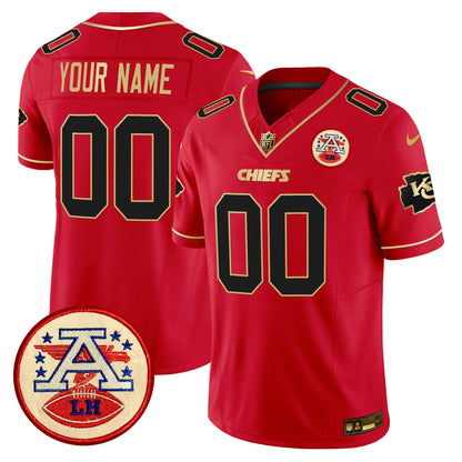 Chiefs 2024 Lamar Hunt Patch Vapor Limited Custom Jersey - All Stitched