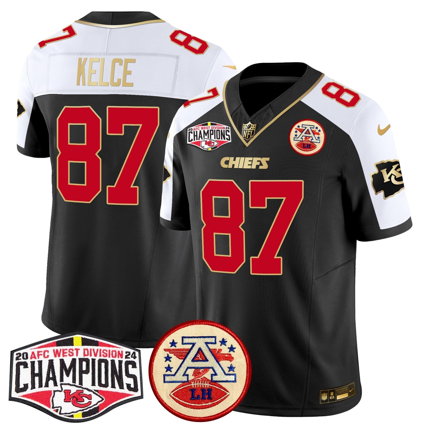 Chiefs 2024 AFC West Division Champions Patch Vapor Limited Jersey - All Stitched