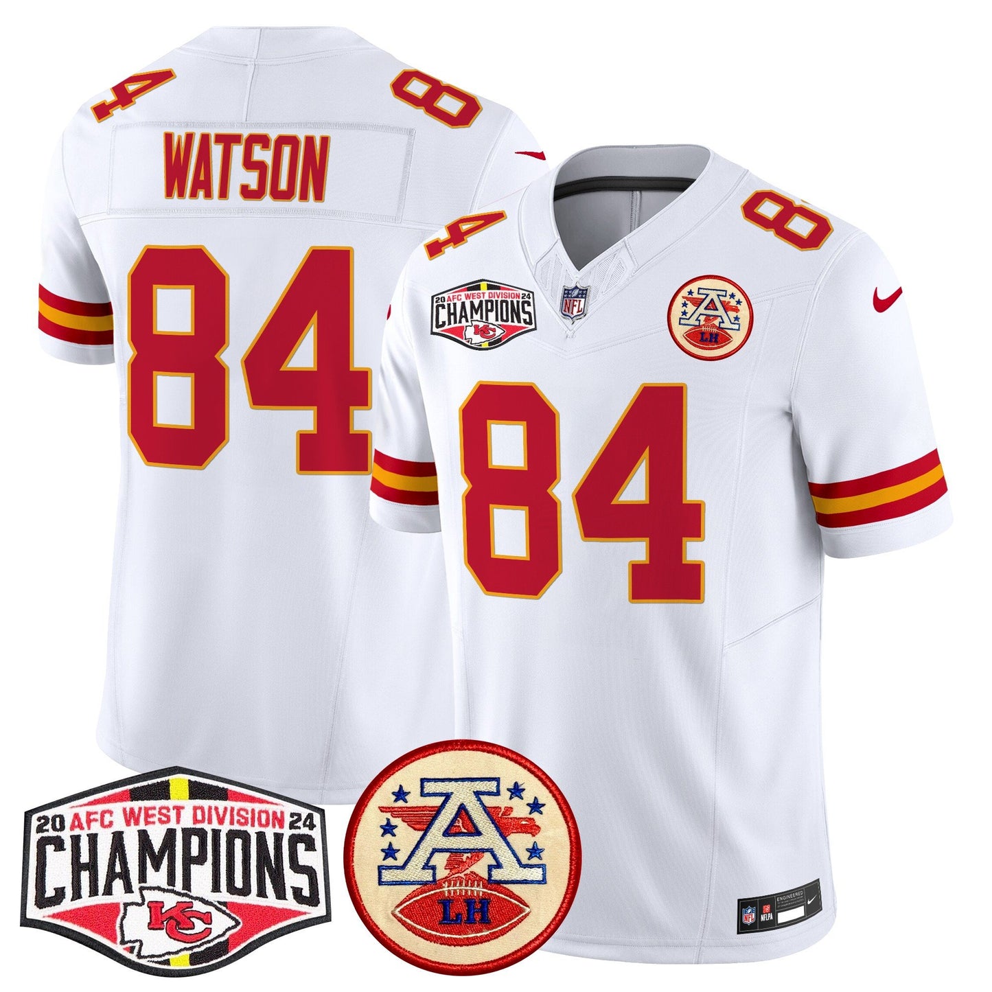 Chiefs 2024 AFC West Division Champions Patch Vapor Limited Jersey - All Stitched