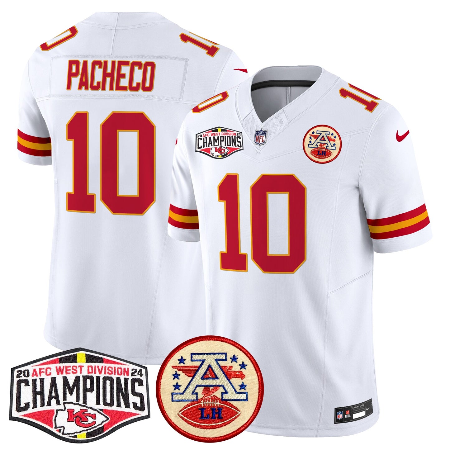 Chiefs 2024 AFC West Division Champions Patch Vapor Limited Jersey - All Stitched