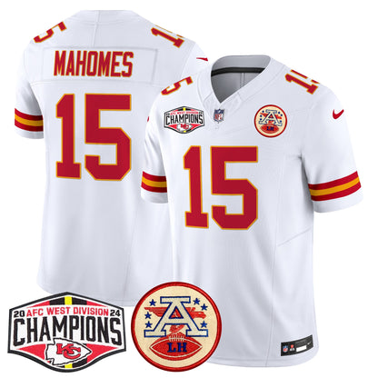 Chiefs 2024 AFC West Division Champions Patch Vapor Limited Jersey - All Stitched