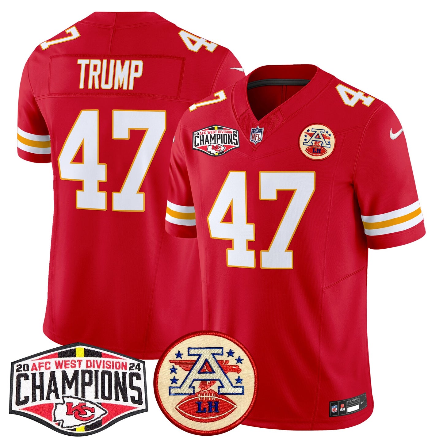 Chiefs 2024 AFC West Division Champions Patch Vapor Limited Jersey - All Stitched