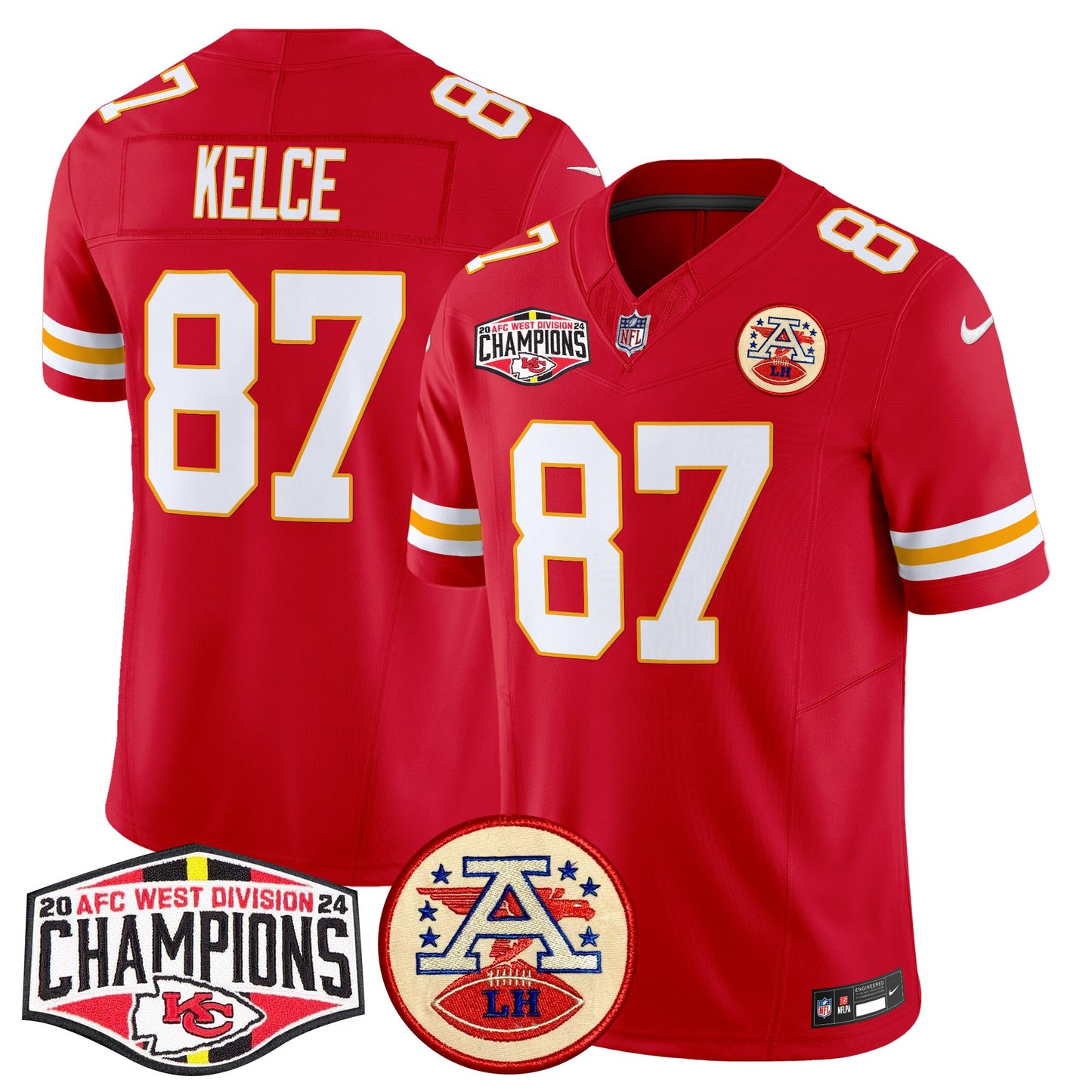 Chiefs 2024 AFC West Division Champions Patch Vapor Limited Jersey - All Stitched