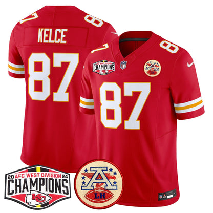 Chiefs 2024 AFC West Division Champions Patch Vapor Limited Jersey - All Stitched