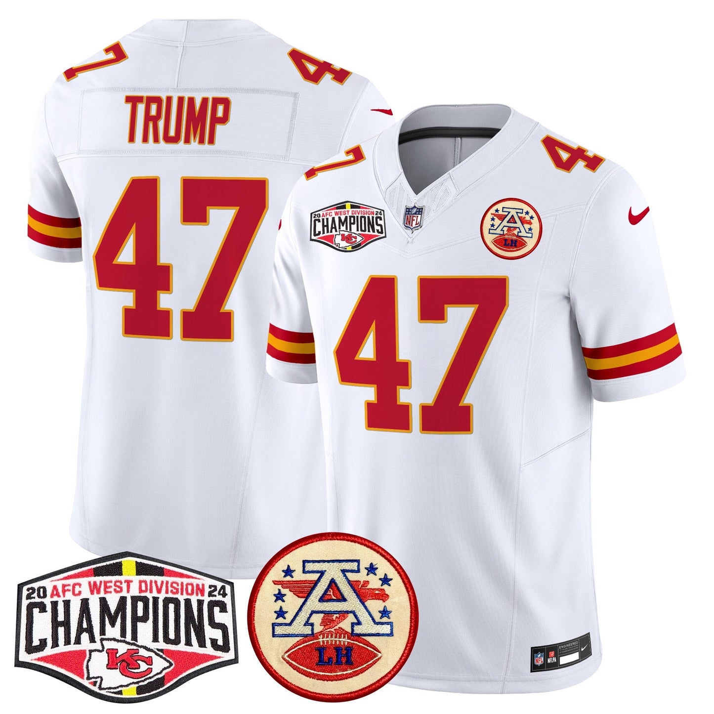 Chiefs 2024 AFC West Division Champions Patch Vapor Limited Jersey - All Stitched