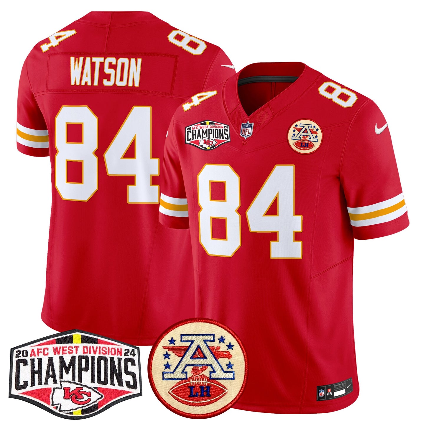 Chiefs 2024 AFC West Division Champions Patch Vapor Limited Jersey - All Stitched