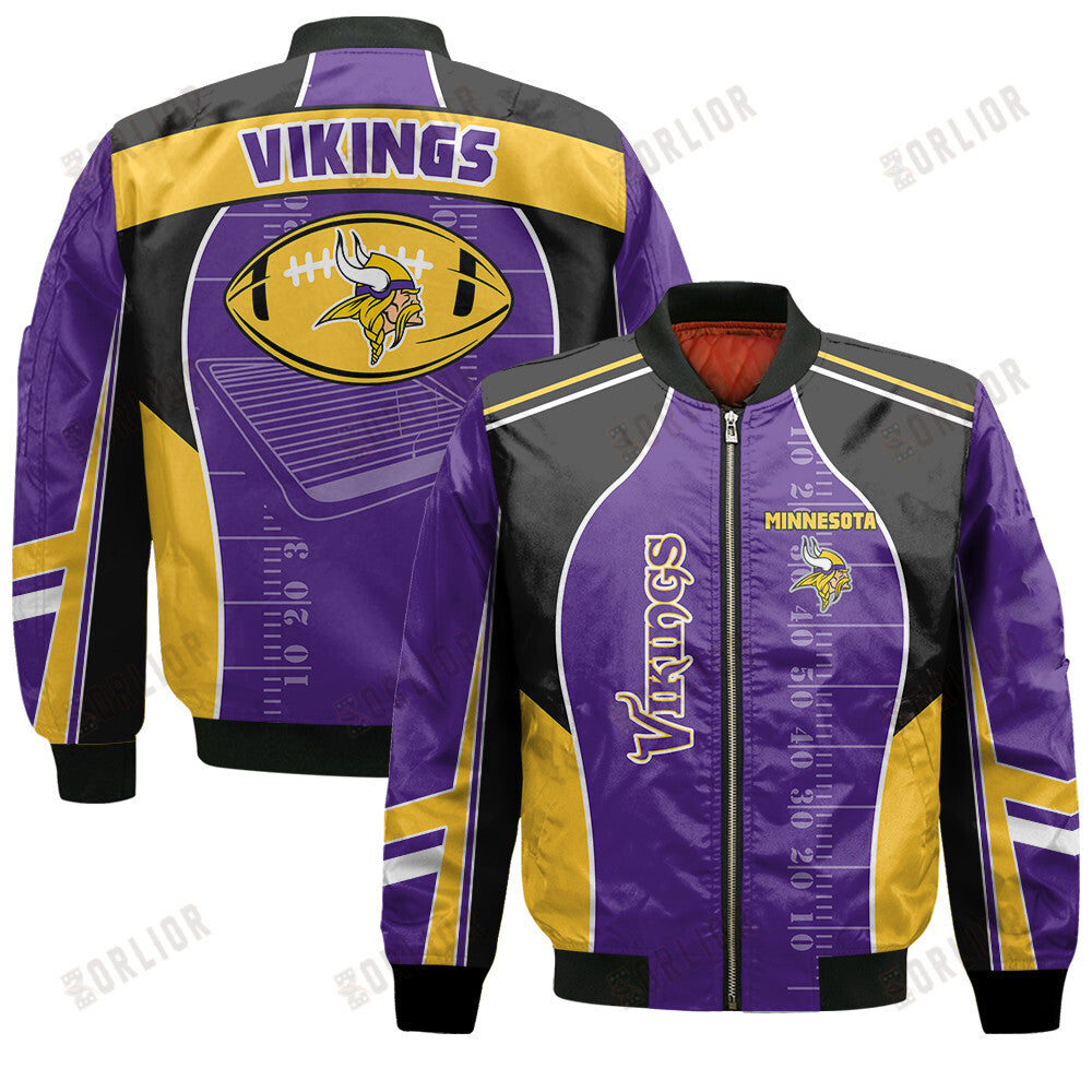 Minnesota Vikings Football Team 2024- 25 Classic And Modern Bomber Jacket