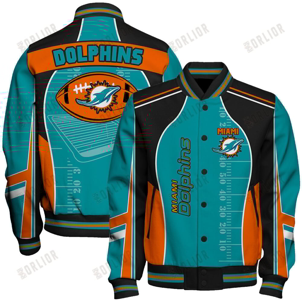 Miami Dolphins Football Team 2024- 25 Classic And Modern Unisex Varsity Jacket
