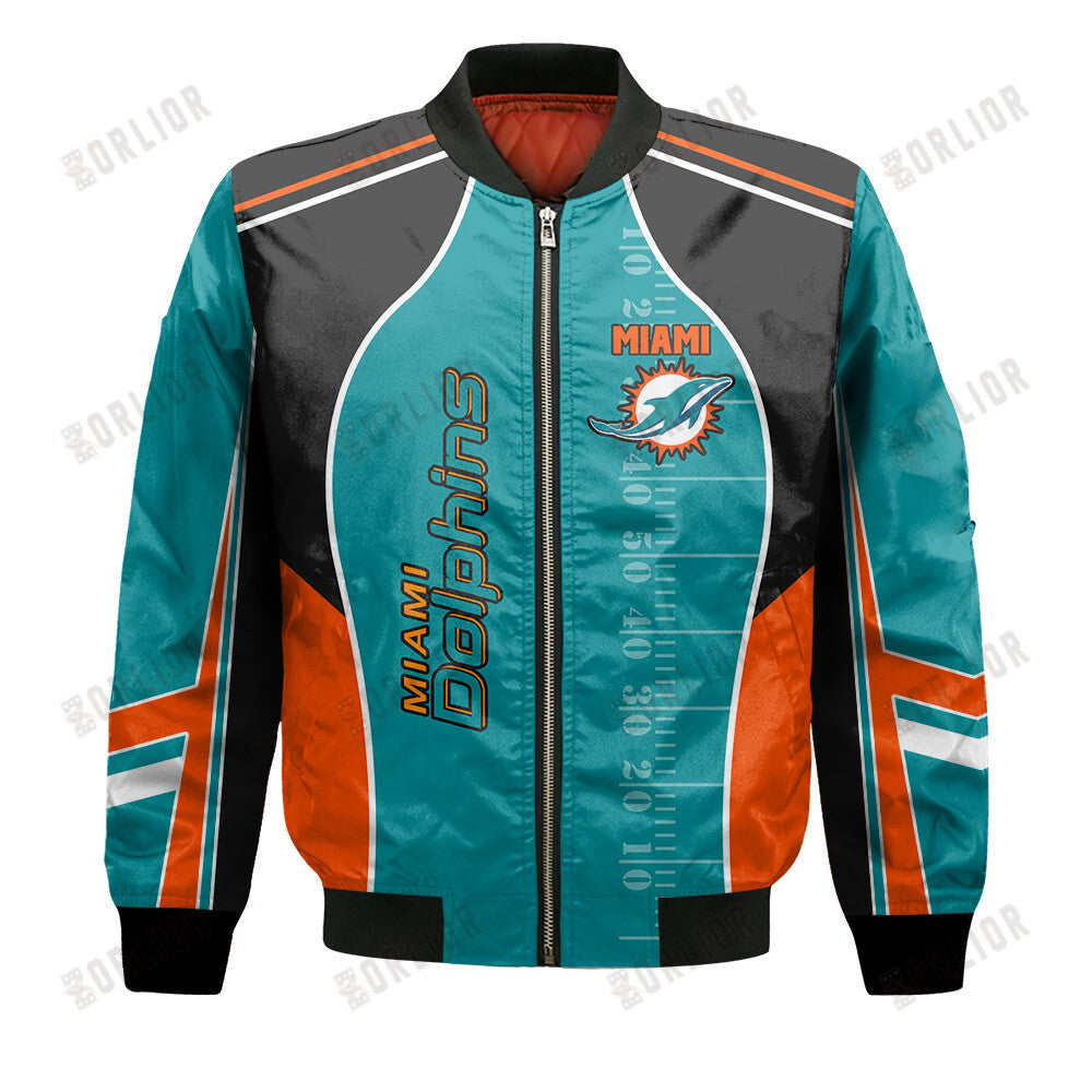 Miami Dolphins Football Team 2024- 25 Classic And Modern Bomber Jacket