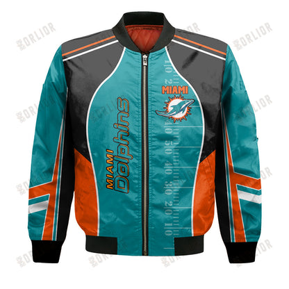 Miami Dolphins Football Team 2024- 25 Classic And Modern Bomber Jacket