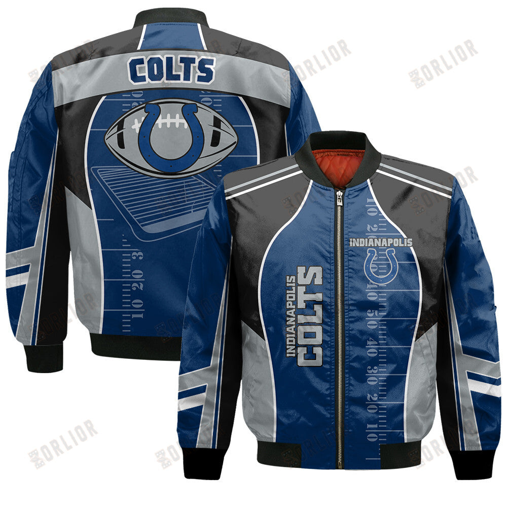 Indianapolis Colts Football Team 2024- 25 Classic And Modern Bomber Jacket