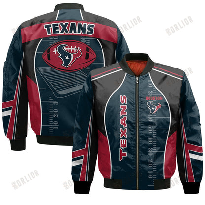 Houston Texans Football Team 2024- 25 Classic And Modern Bomber Jacket