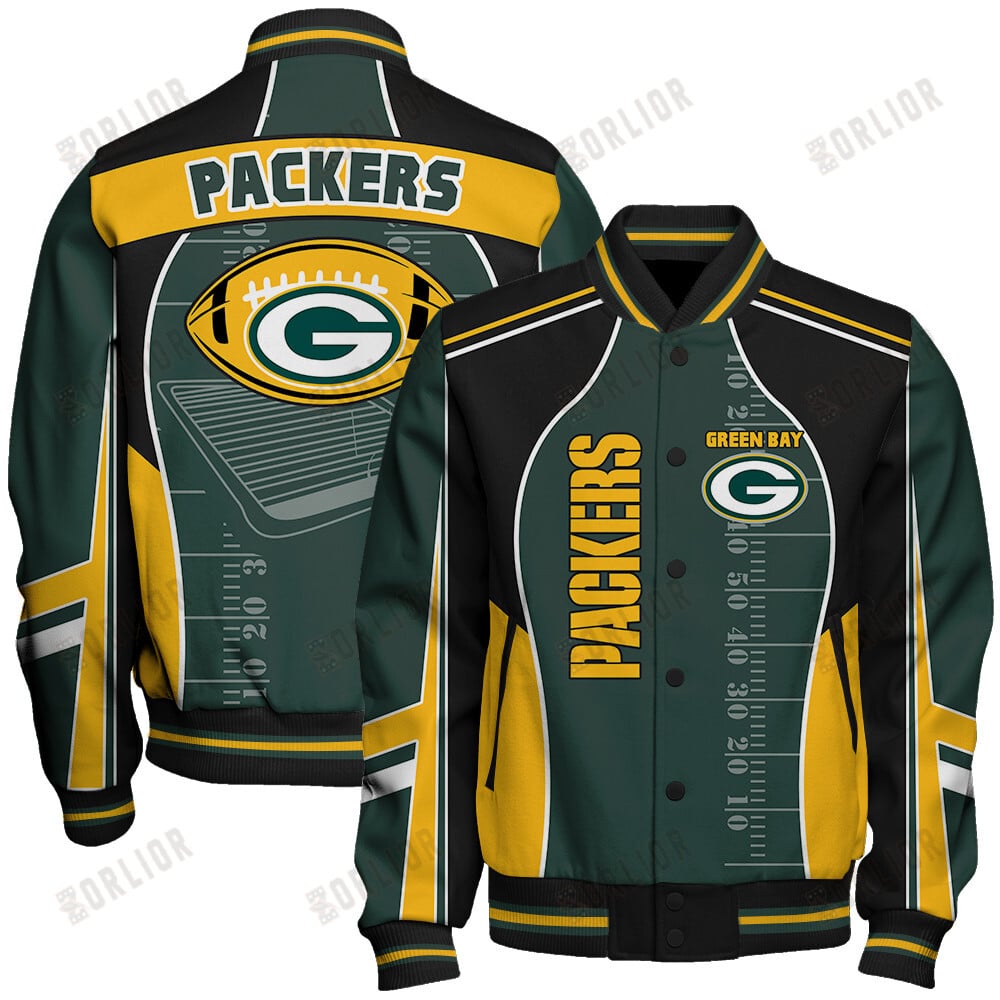 Green Bay Packers Football Team 2024- 25 Classic And Modern Unisex Varsity Jacket