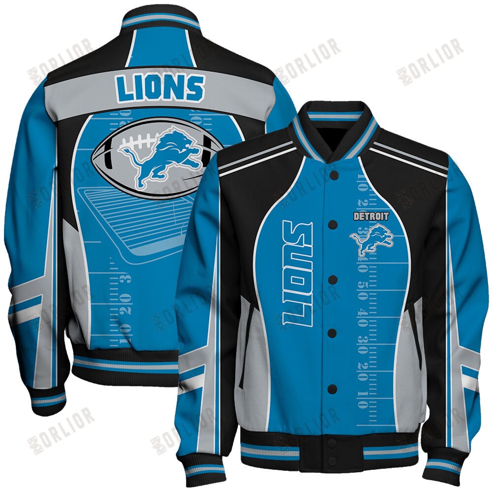 Detroit Lions Football Team 2024- 25 Classic And Modern Unisex Varsity Jacket