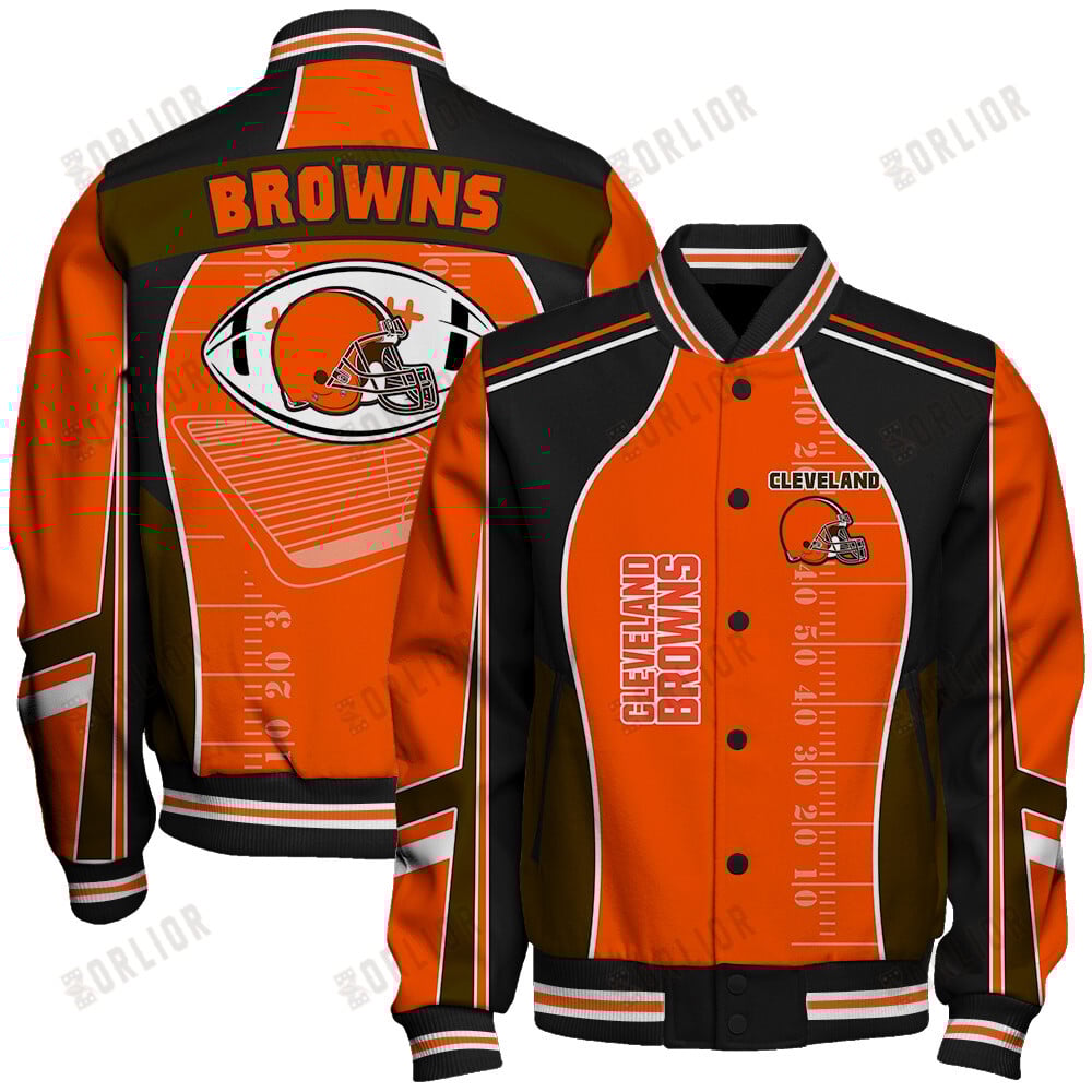 Cleveland Browns Football Team 2024- 25 Classic And Modern Unisex Varsity Jacket