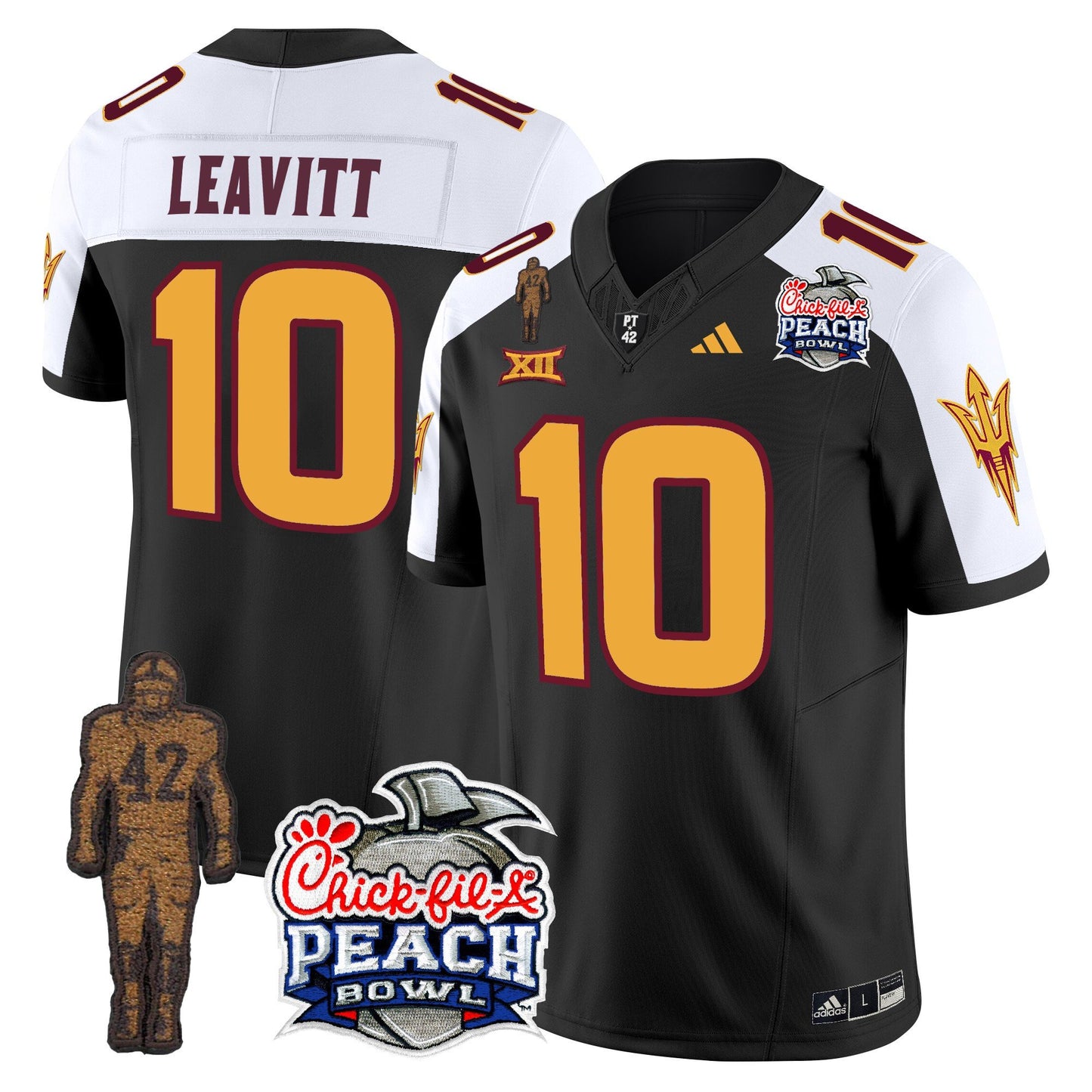 Sun Devils Pat Tillman & Peach Bowl Patch Vapor Limited Jersey - All Stitched