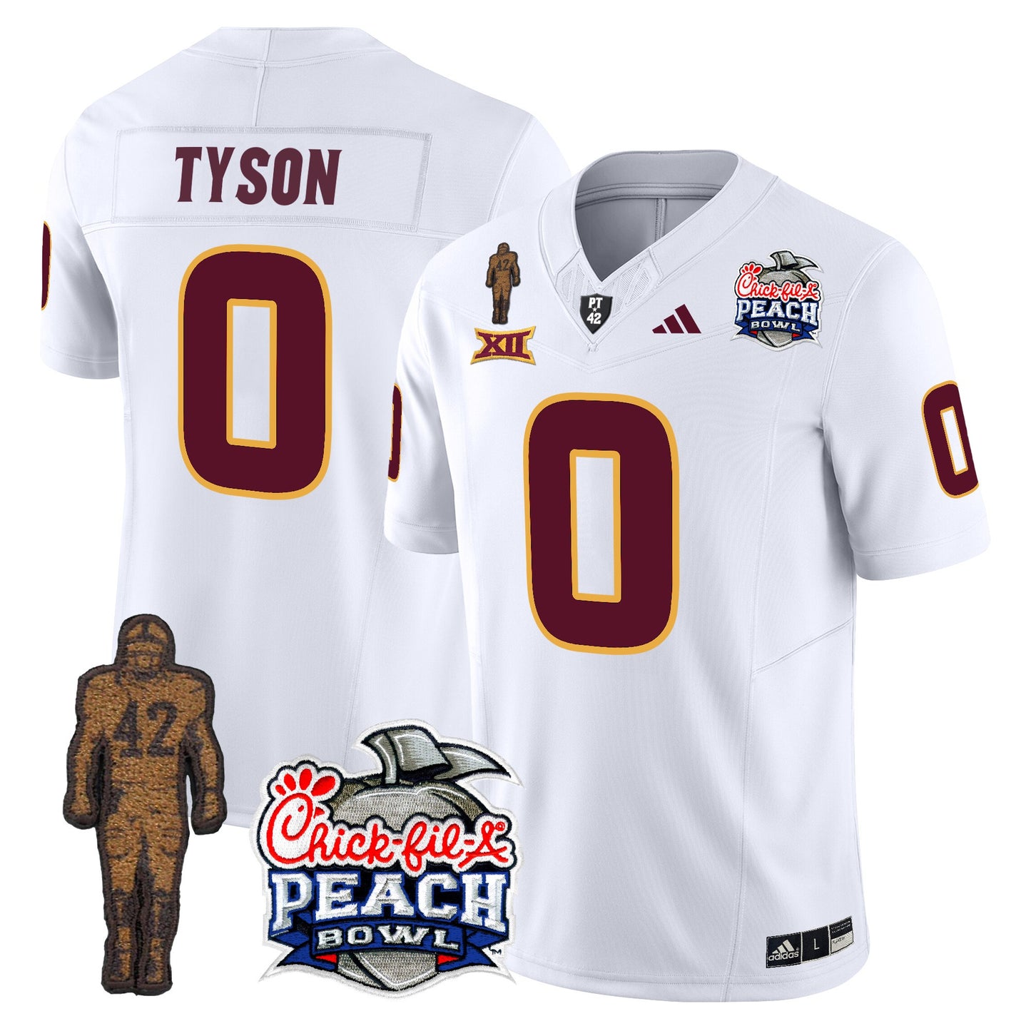 Sun Devils Pat Tillman & Peach Bowl Patch Vapor Limited Jersey - All Stitched