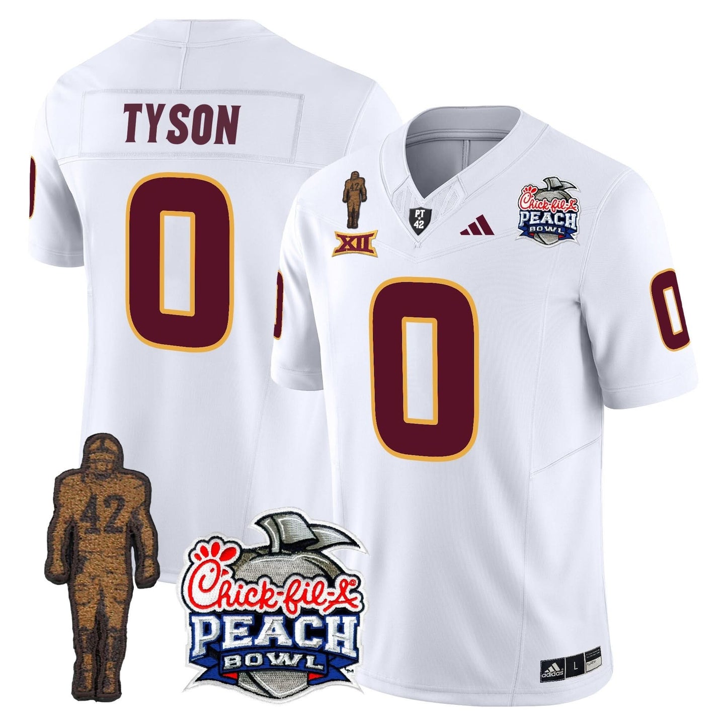 Sun Devils Pat Tillman & Peach Bowl Patch Vapor Limited Jersey - All Stitched