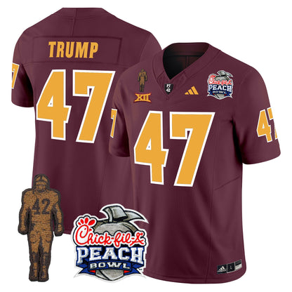 Sun Devils Pat Tillman & Peach Bowl Patch Vapor Limited Jersey - All Stitched