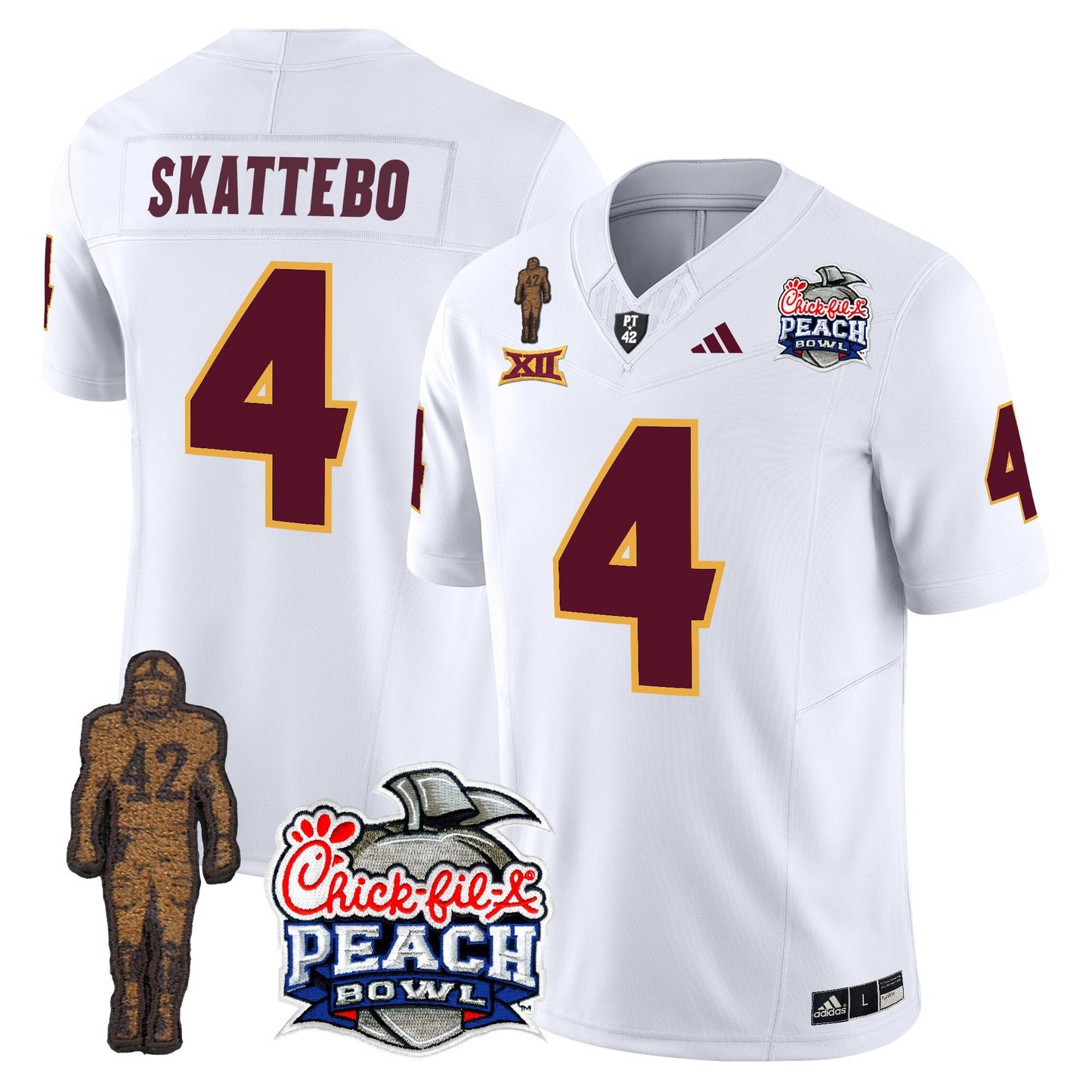 Sun Devils Pat Tillman & Peach Bowl Patch Vapor Limited Jersey - All Stitched