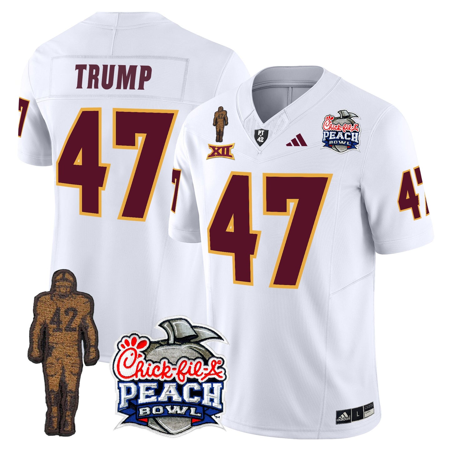 Sun Devils Pat Tillman & Peach Bowl Patch Vapor Limited Jersey - All Stitched