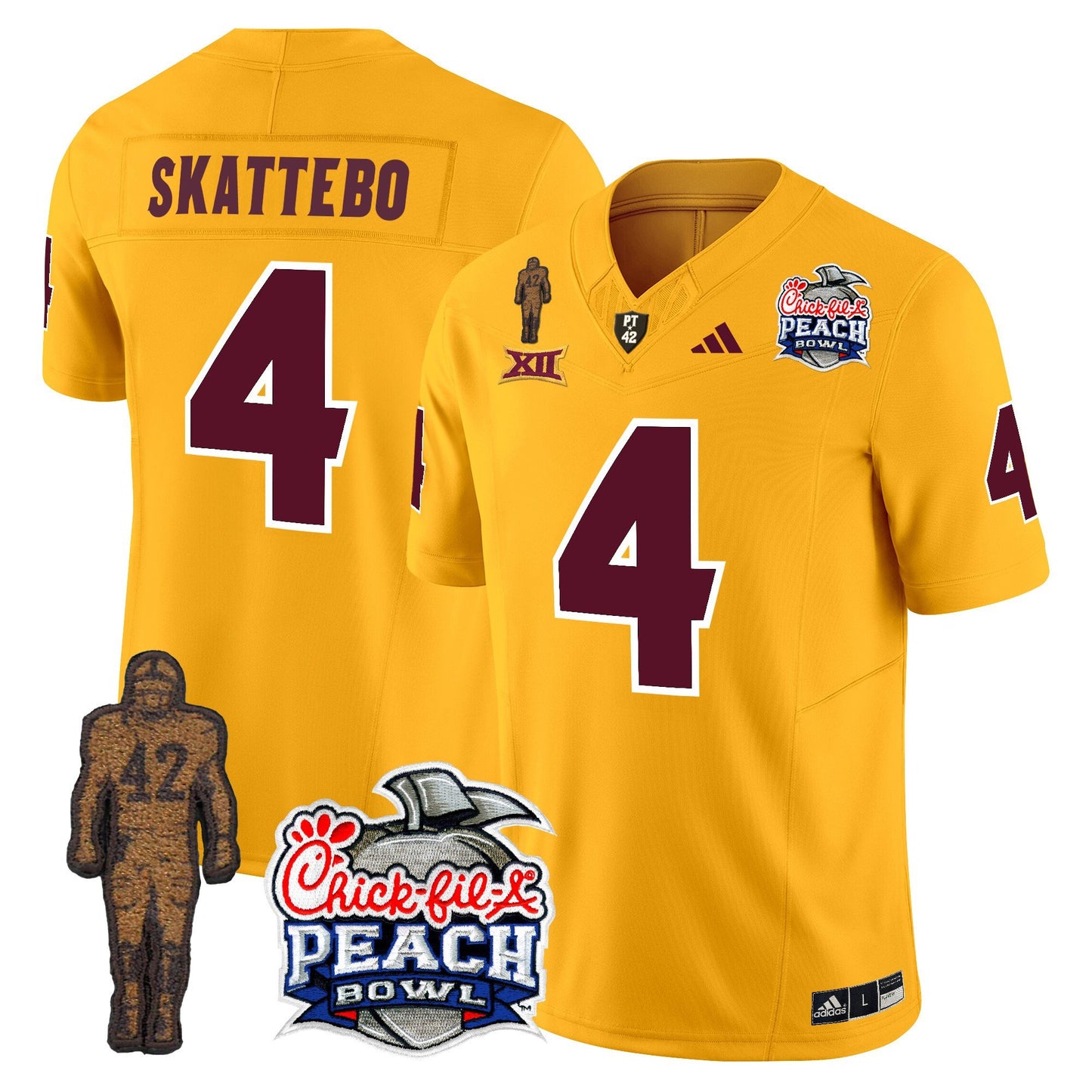 Sun Devils Pat Tillman & Peach Bowl Patch Vapor Limited Jersey - All Stitched