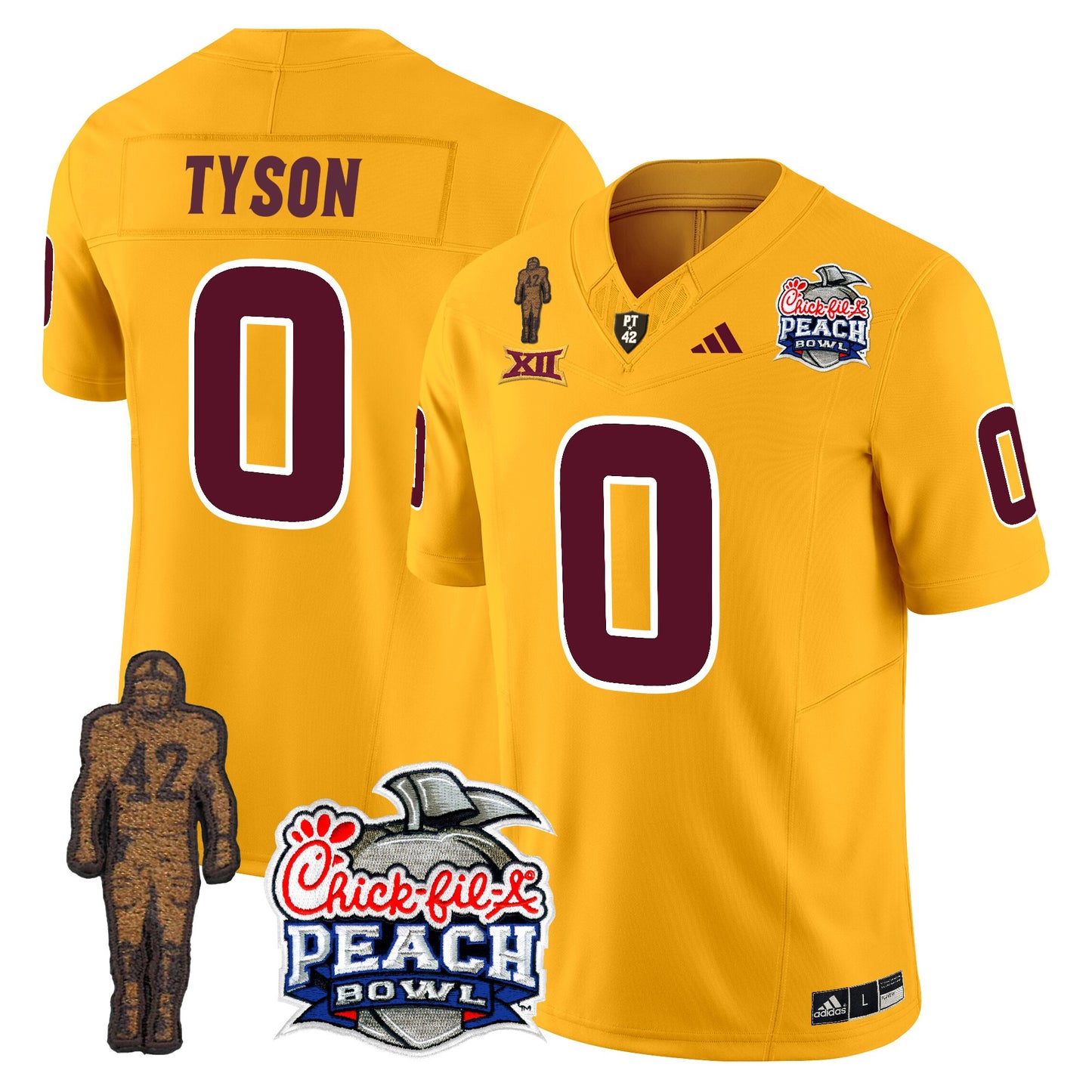 Sun Devils Pat Tillman & Peach Bowl Patch Vapor Limited Jersey - All Stitched