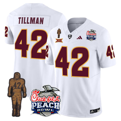 Sun Devils Pat Tillman & Peach Bowl Patch Vapor Limited Jersey - All Stitched