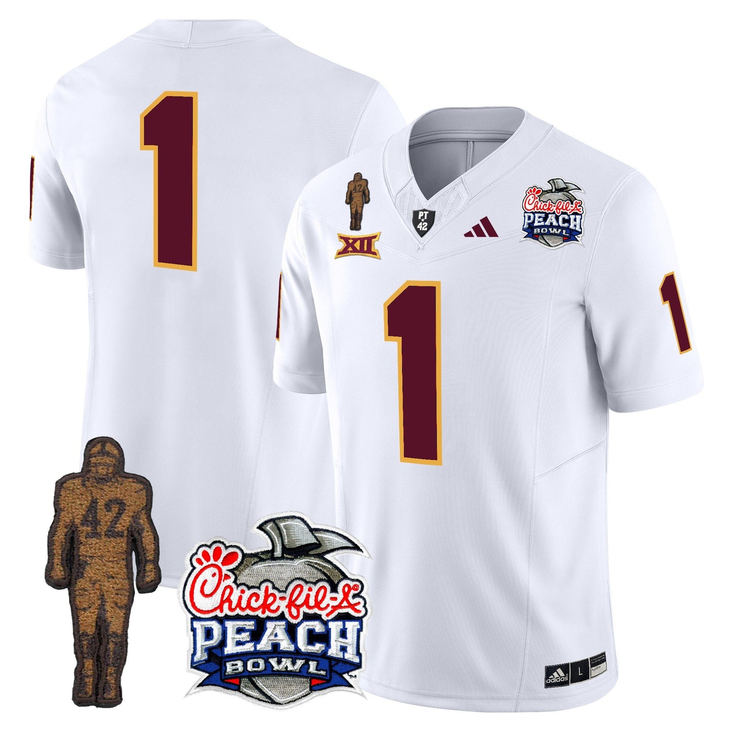 Sun Devils Pat Tillman & Peach Bowl Patch Vapor Limited Jersey - All Stitched