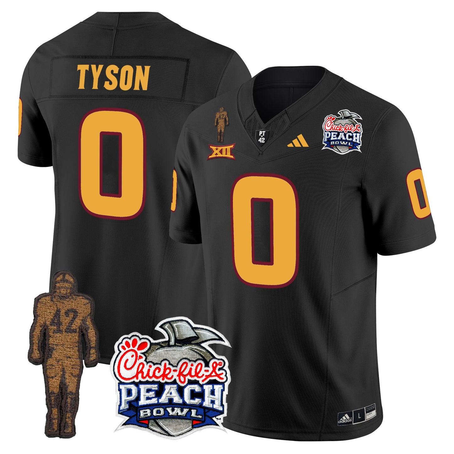 Sun Devils Pat Tillman & Peach Bowl Patch Vapor Limited Jersey - All Stitched