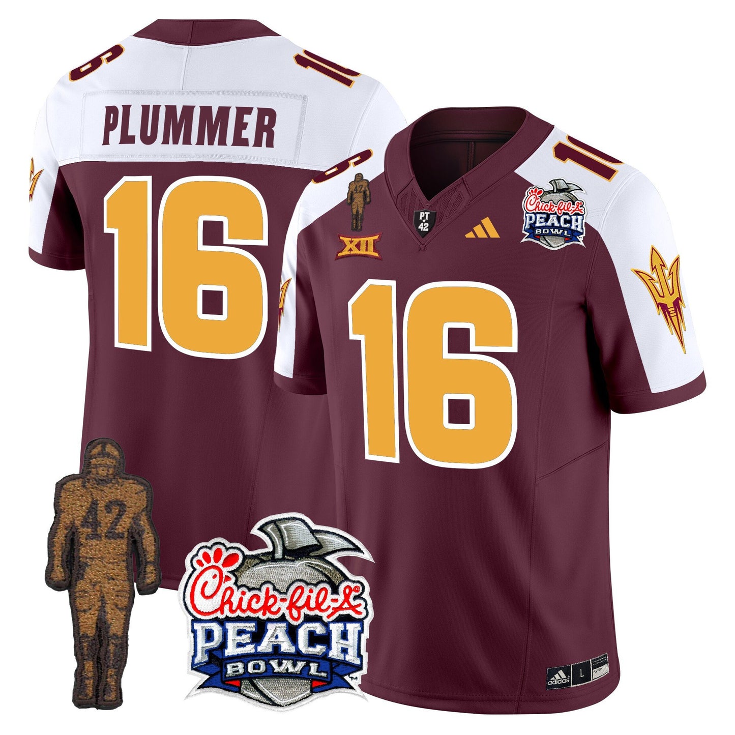 Sun Devils Pat Tillman & Peach Bowl Patch Vapor Limited Jersey - All Stitched