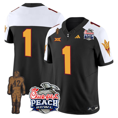 Sun Devils Pat Tillman & Peach Bowl Patch Vapor Limited Jersey - All Stitched