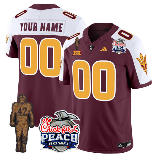 Sun Devils Pat Tillman & Peach Bowl Patch Vapor Limited Custom Jersey - All Stitched