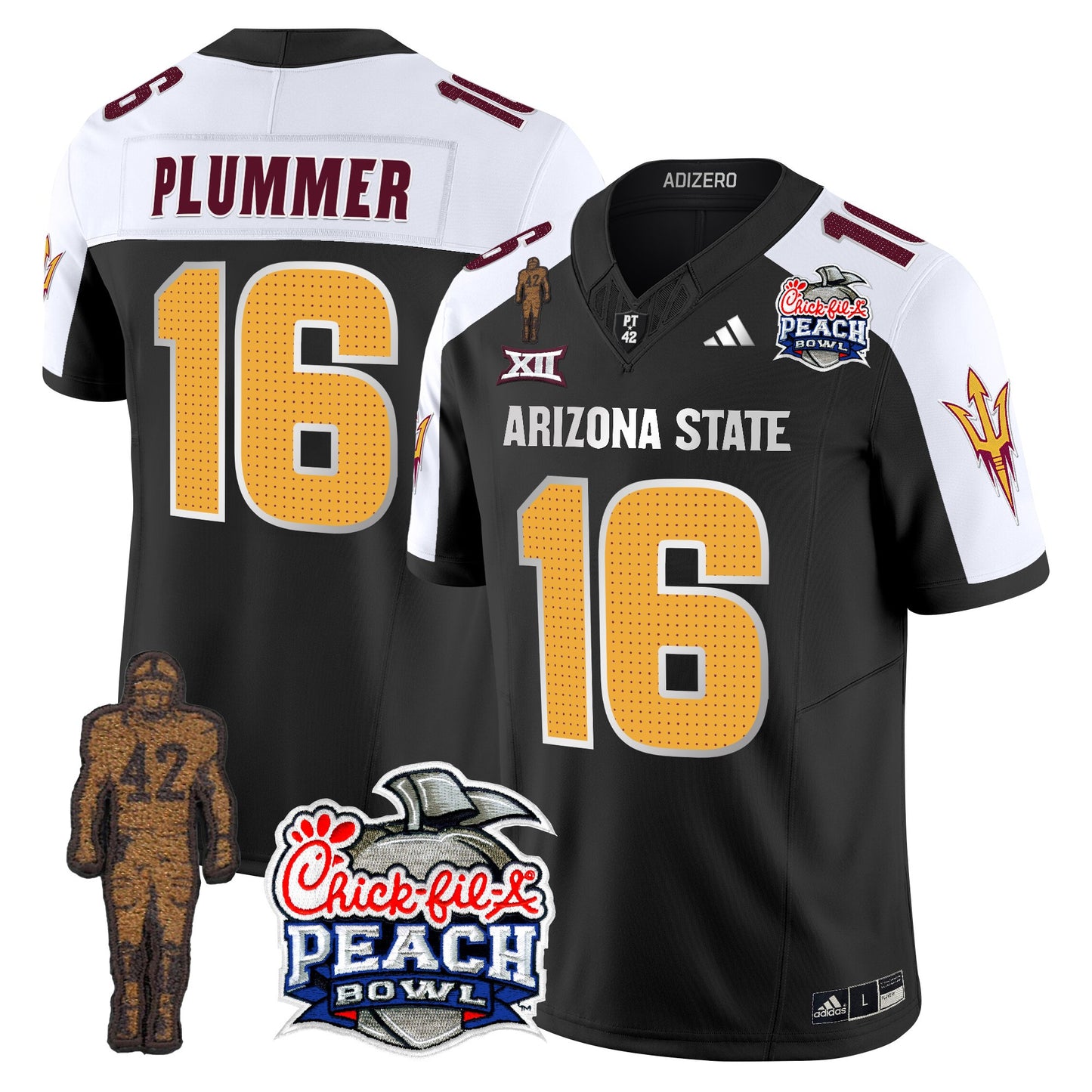 Sun Devils Pat Tillman & Peach Bowl Patch Vapor Limited Jersey V2 - All Stitched