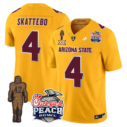 Sun Devils Pat Tillman & Peach Bowl Patch Vapor Limited Jersey V2 - All Stitched