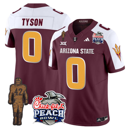 Sun Devils Pat Tillman & Peach Bowl Patch Vapor Limited Jersey V2 - All Stitched