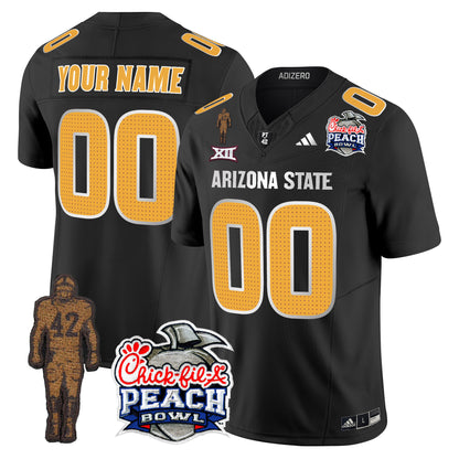 Sun Devils Pat Tillman & Peach Bowl Patch Vapor Limited Custom Jersey V2 - All Stitched