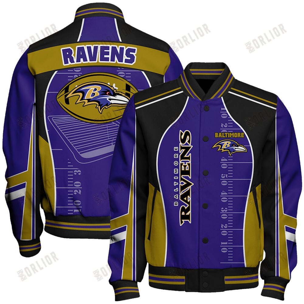 Baltimore Ravens Football Team 2024- 25 Classic And Modern Unisex Varsity Jacket