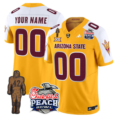 Sun Devils Pat Tillman & Peach Bowl Patch Vapor Limited Custom Jersey V2 - All Stitched