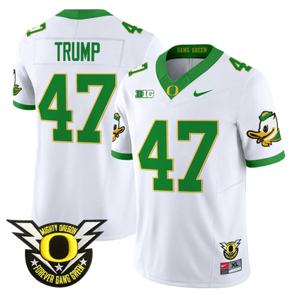 Oregon Ducks 2024 Forever Gang Green & BIG Patch Vapor Limited Jersey - All Stitched