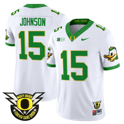 Oregon Ducks 2024 Forever Gang Green & BIG Patch Vapor Limited Jersey - All Stitched