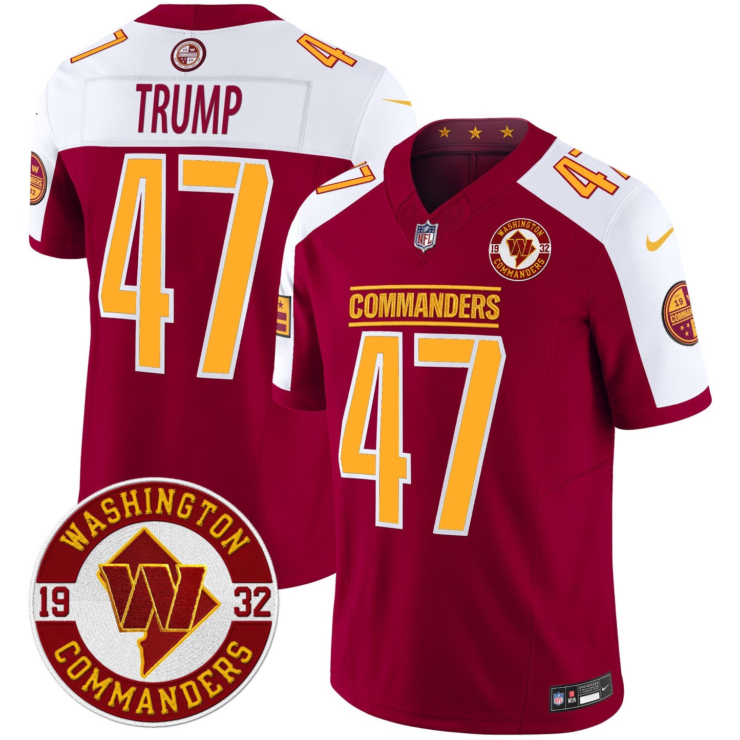 Washington Commanders 2024 Vapor Limited Jersey - Est. 1932 Patch - All Stitched