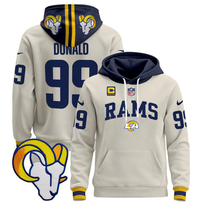 Los Angeles Rams 2024 Pullover Hoodie V2 - All Stitched