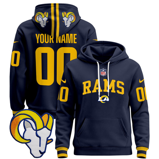 Los Angeles Rams 2024 Custom Pullover Hoodie V2 - All Stitched