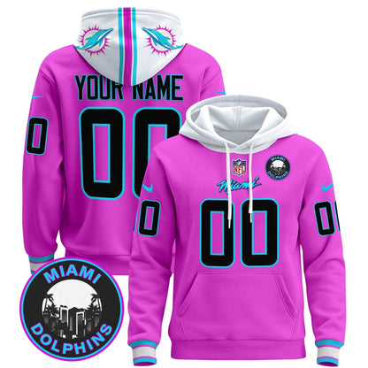 Dolphins "Miami Vice" Custom Pullover Hoodie