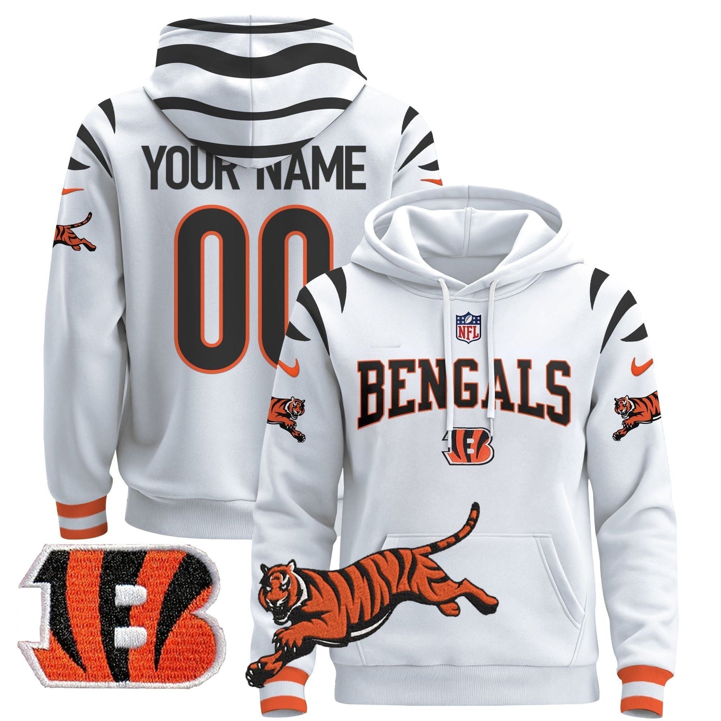 Bengals 2025 Custom Pullover Hoodie V2