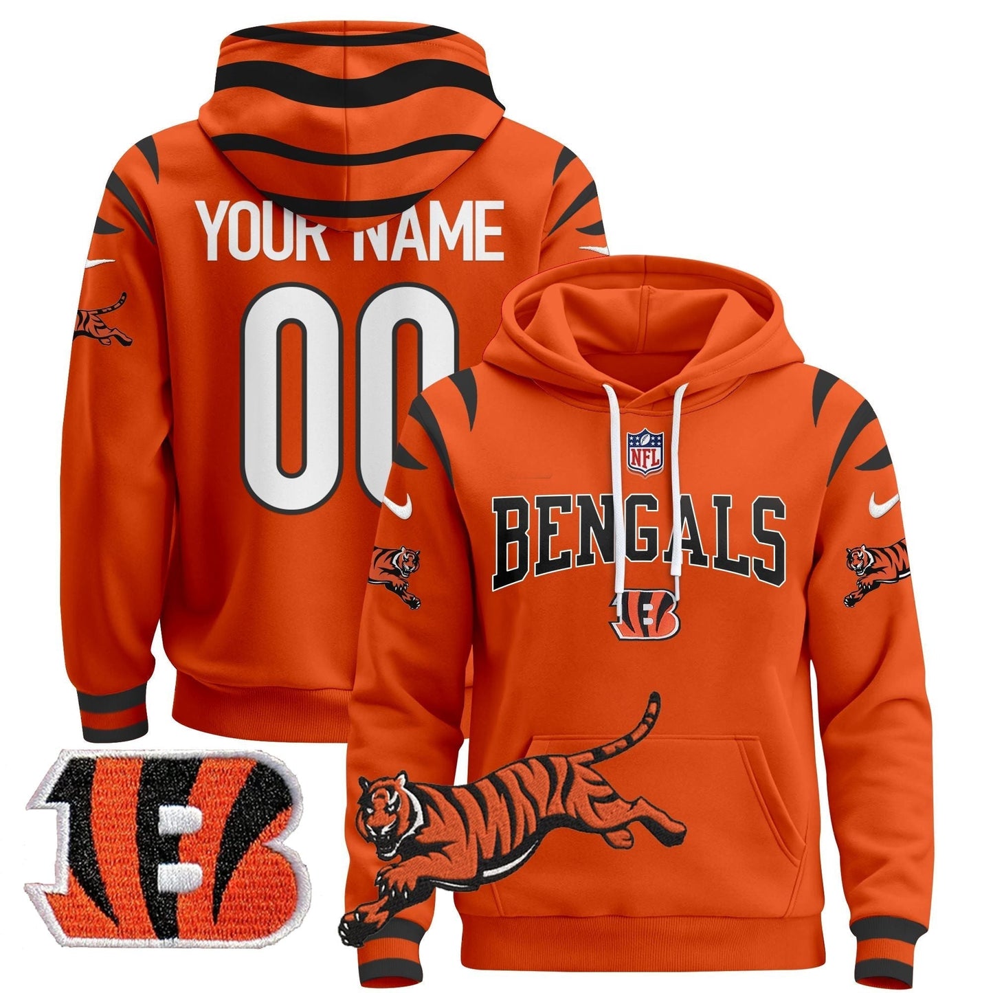 Bengals 2025 Custom Pullover Hoodie V2